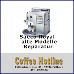 Festpreisreparatur Saeco Royal alte Modelle